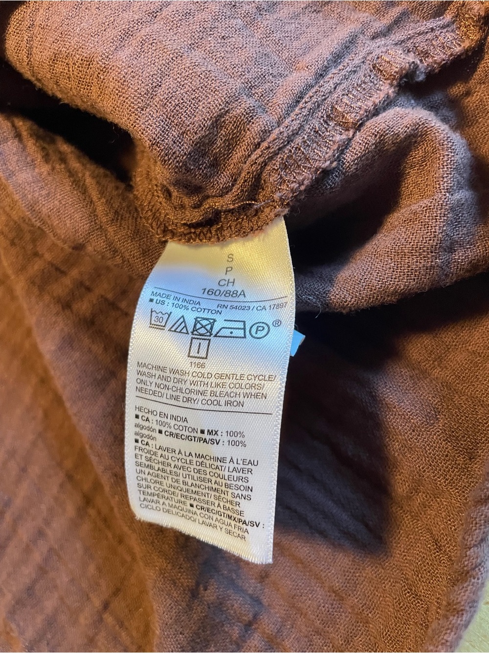 Old Navy Brown Scoop-Neck Tie Short-Sleeve Dress - Picture 3 of 5
